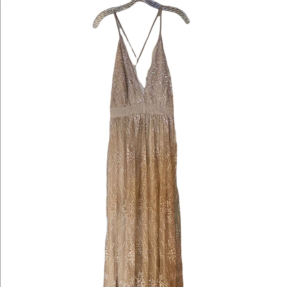 COPY - Luxxel maxi dress size small brand new ivory glitter maxi